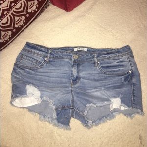 Ripped Jean Shorts